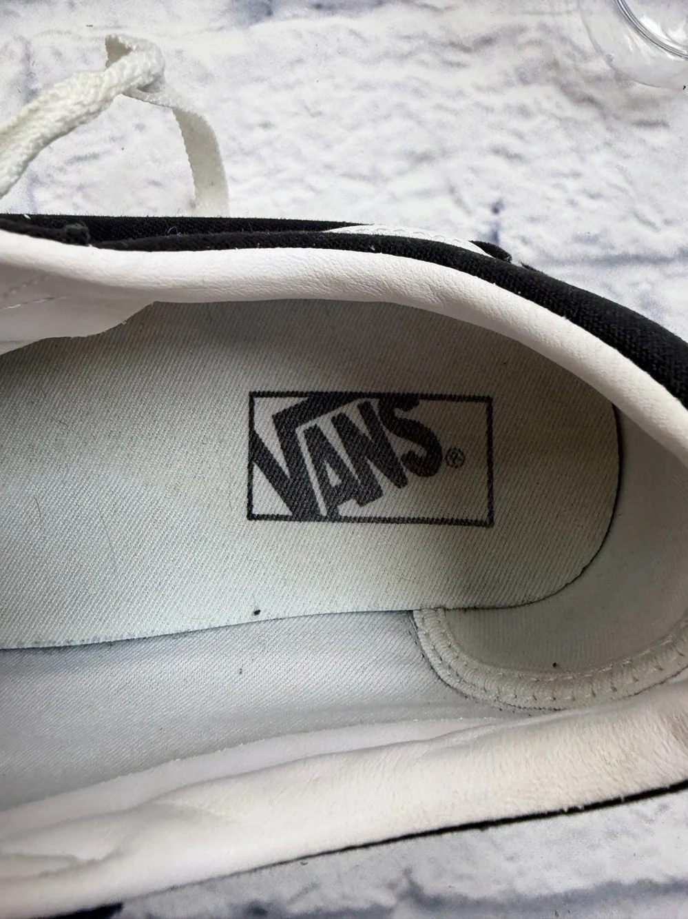Vans Black and White Low-Top Skate Sneakers. Women’s Size 9.